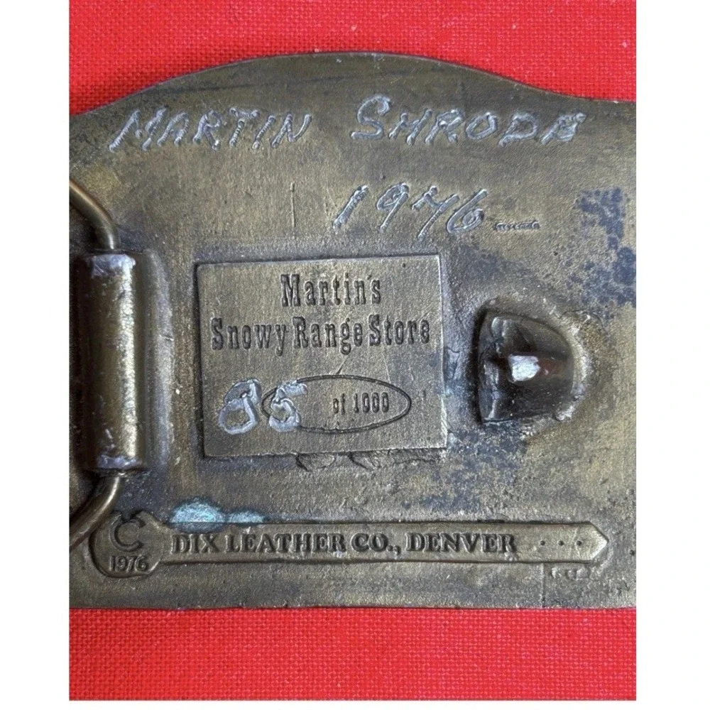 Wyoming Centennial Denver Belt Co. Belt Buckle #85/1000 Vtg 1976 Siskiyou 880985